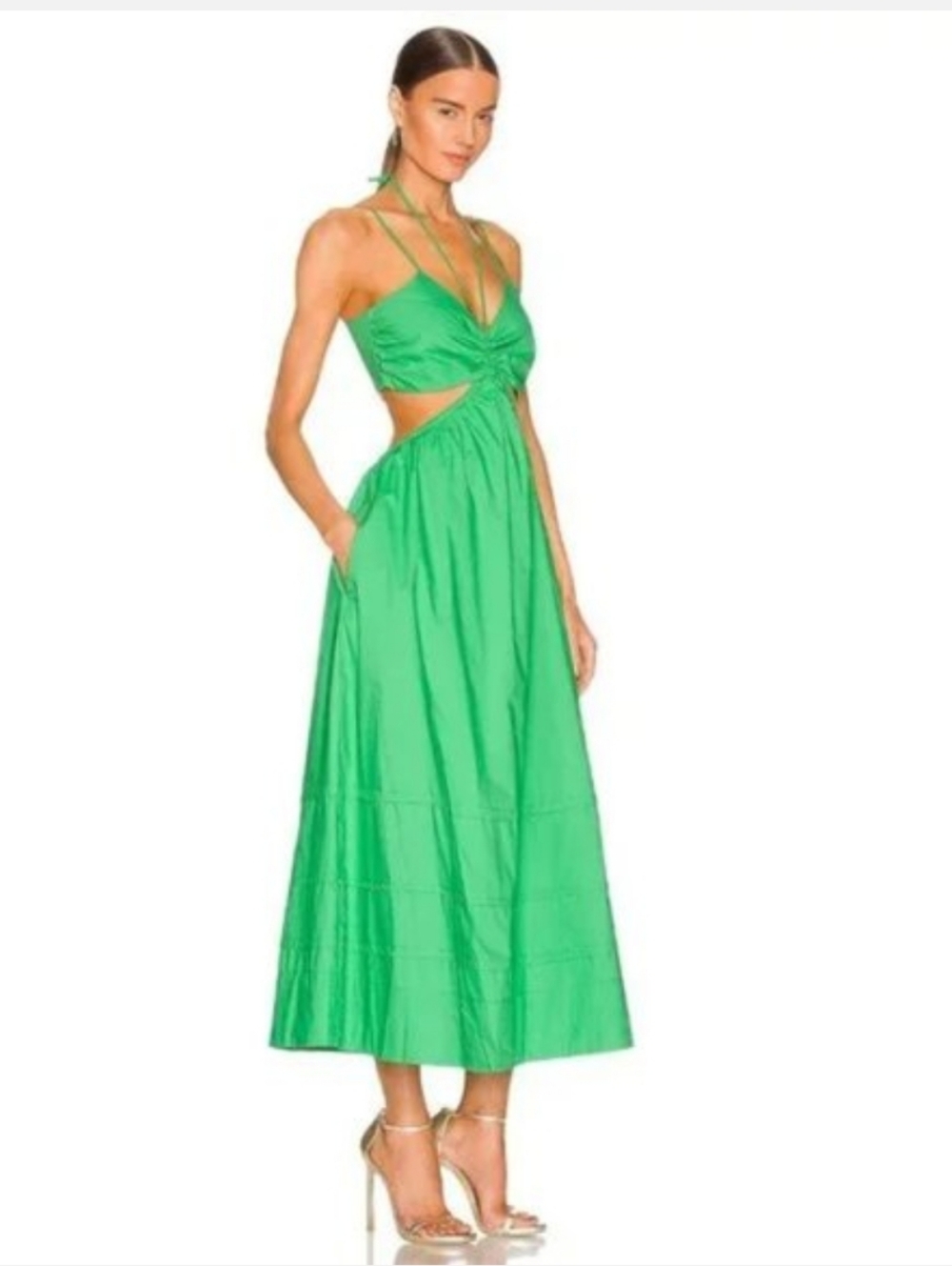 NICHOLAS Baylee Cut Out Ruched Dress